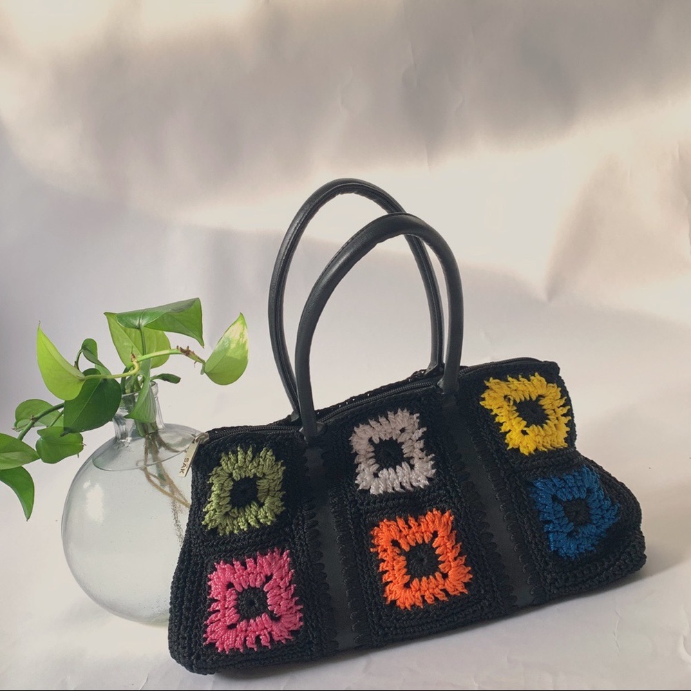 Vintage The Sak Crochet Handbag